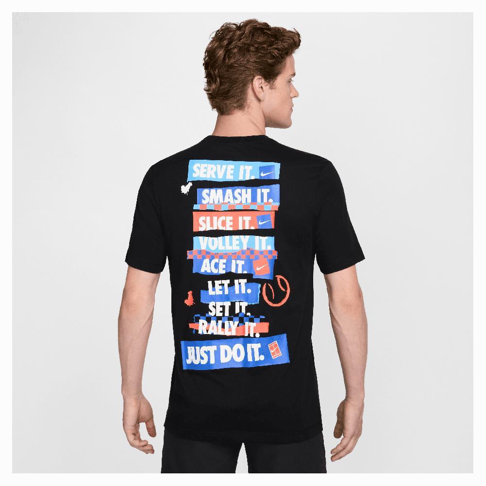 Mens Dri-Fit Tennis Tee Black Apparel Nike