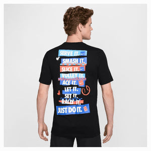 Mens Dri-Fit Tennis Tee Black Apparel Nike