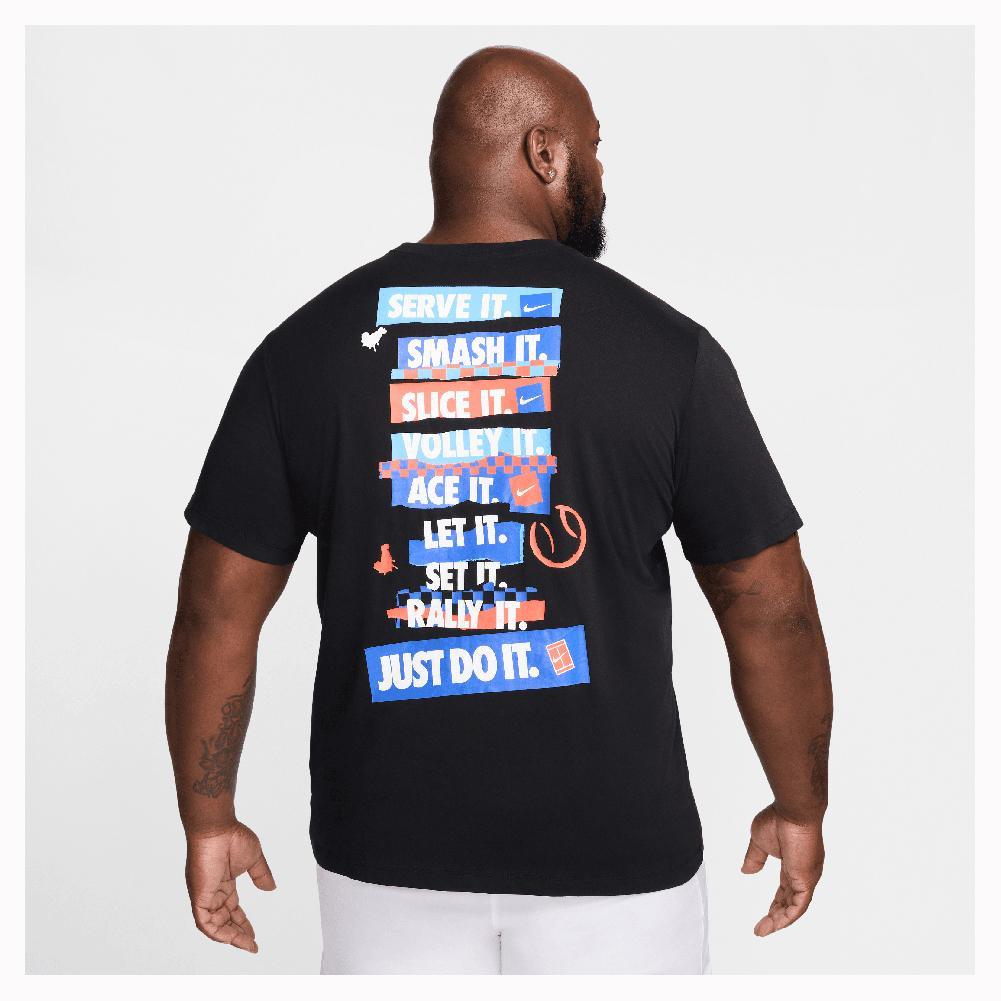 Mens Dri-Fit Tennis Tee Black Apparel Nike