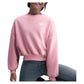 Girls' Sportswear Club Fleece Boxy Crew-Neck Sweatshirt Med Soft Pink Apparel Nike