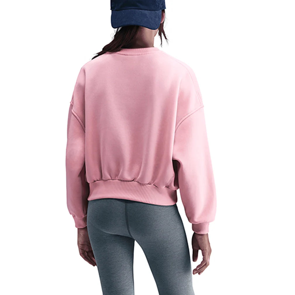Girls' Sportswear Club Fleece Boxy Crew-Neck Sweatshirt Med Soft Pink Apparel Nike