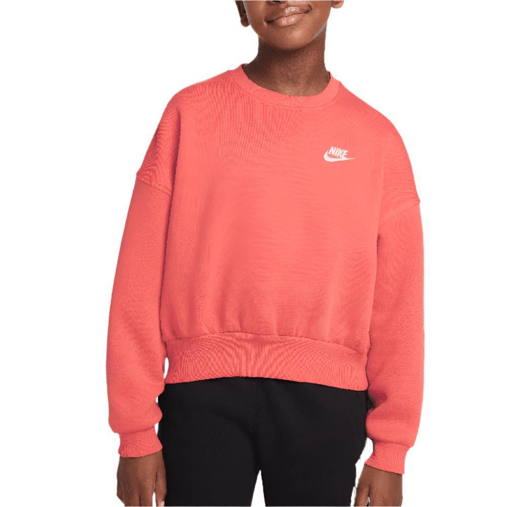 Girls' Sportswear Club Fleece Crew Neck Sweatshirt Apparel Nike