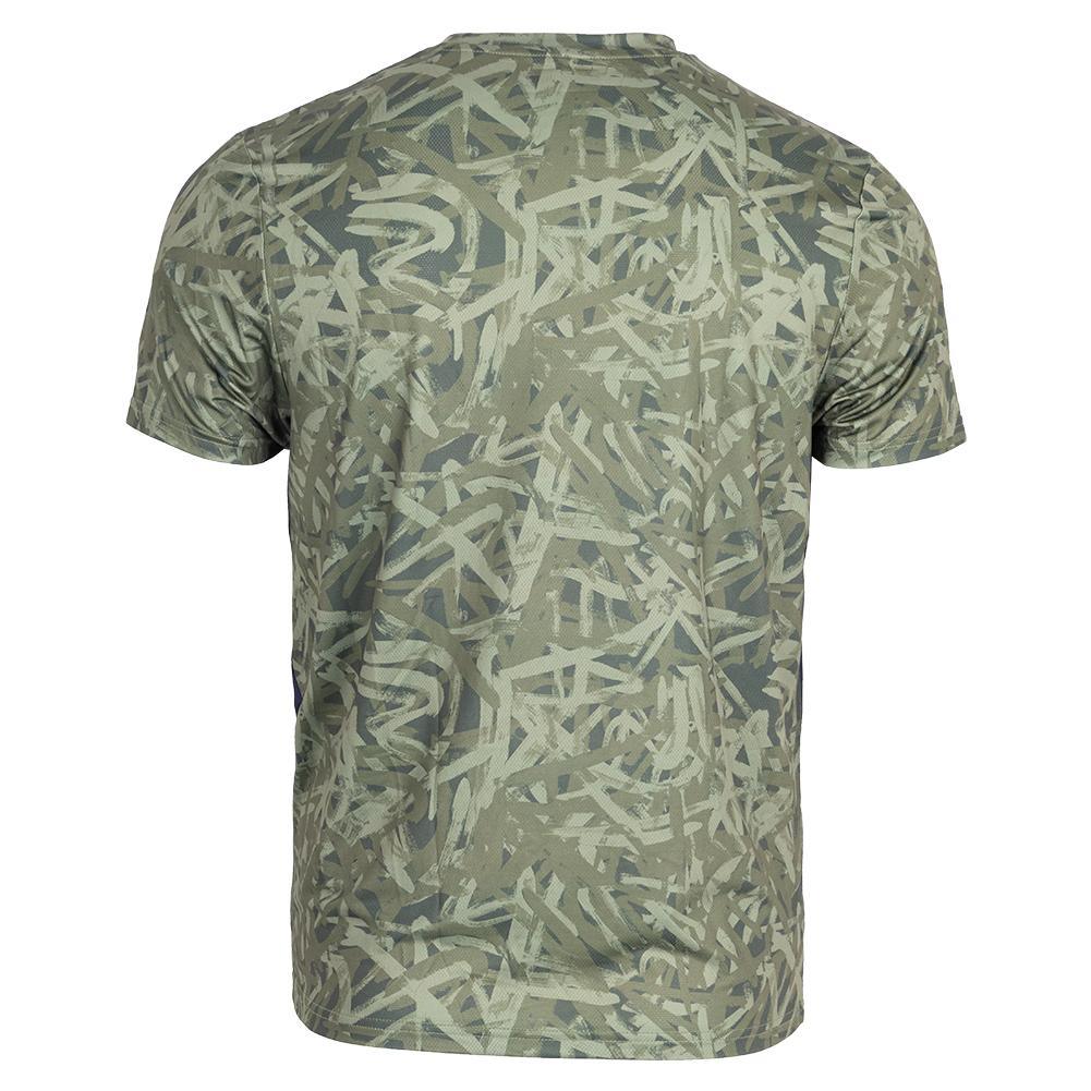 Men`s Graffiti Printed Block Tennis Crew Apparel Grand Slam