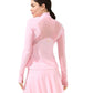 Women`s Grace 1/2 Zip Long Sleeve Tennis Top Dreamland Apparel Bobbe