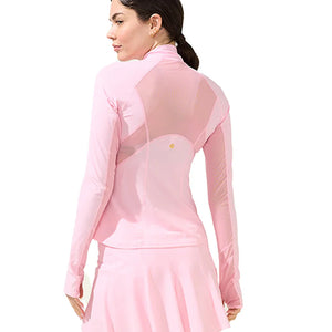 Women`s Grace 1/2 Zip Long Sleeve Tennis Top Dreamland Apparel Bobbe