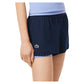 Women`s On Court Lined Tennis Short Navy Blue and Delphinium Apparel Lacoste