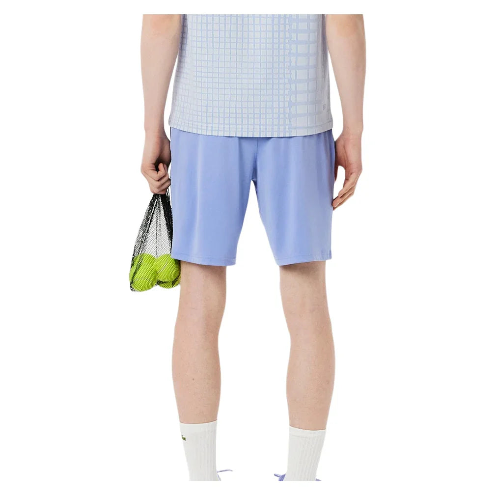 Men`s On Court Players Mesh 8 Inch Tennis Short Delphinium Apparel Lacoste