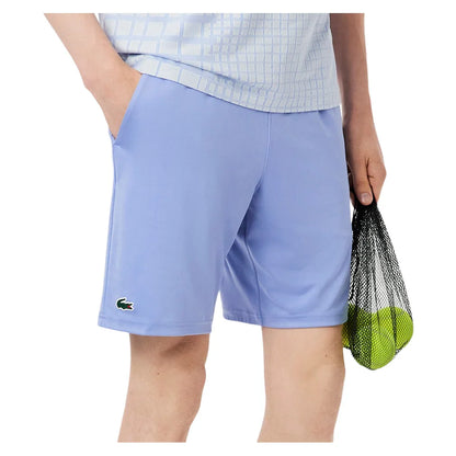 Men`s On Court Players Mesh 8 Inch Tennis Short Delphinium Apparel Lacoste