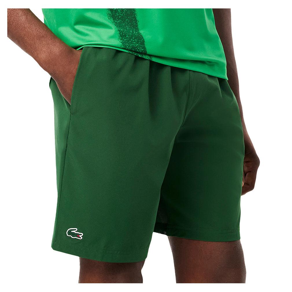 Men`s Novak Djokovic On Court Tec Woven Tennis Short Blanc Apparel Lacoste