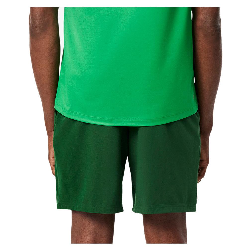Men`s Novak Djokovic On Court Tec Woven Tennis Short Blanc Apparel Lacoste