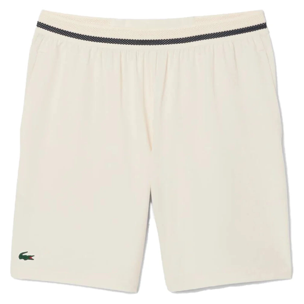 Men`s Novak Djokovic Ultra-Dry Woven Tennis Short Lapland and Navy Blue Apparel Lacoste