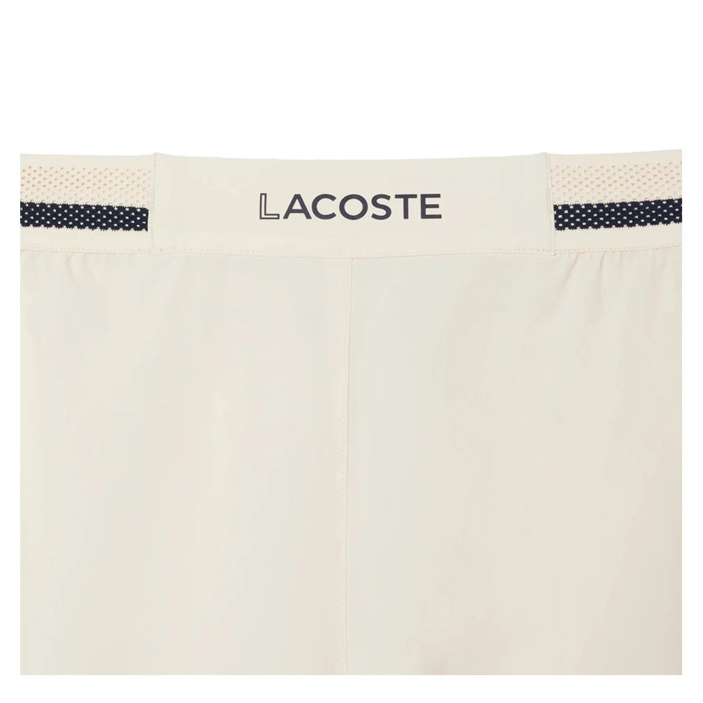 Men`s Novak Djokovic Ultra-Dry Woven Tennis Short Lapland and Navy Blue Apparel Lacoste