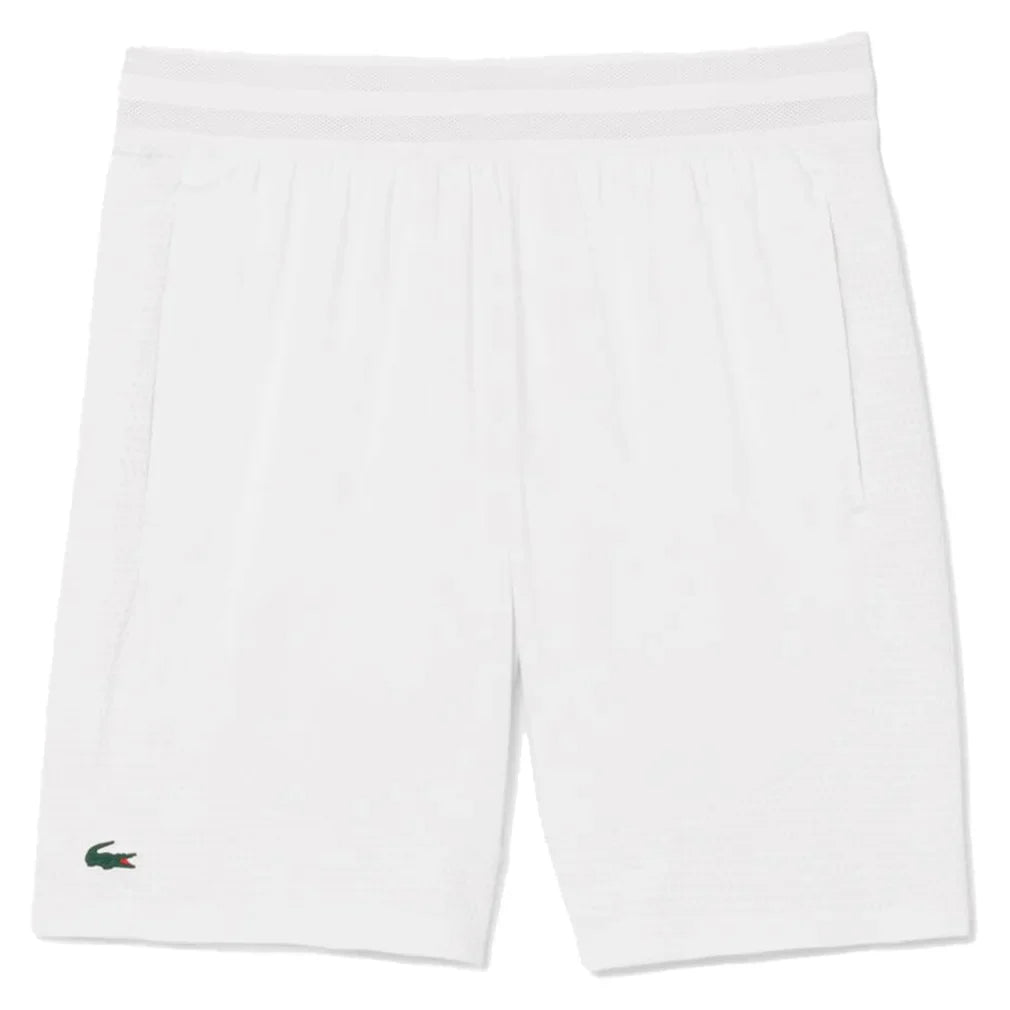 Men`s On Court Unlined Tennis Short Blanc Apparel Lacoste