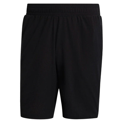 Men`s Ergo 7 Inch Tennis Short Black and White Apparel Adidas