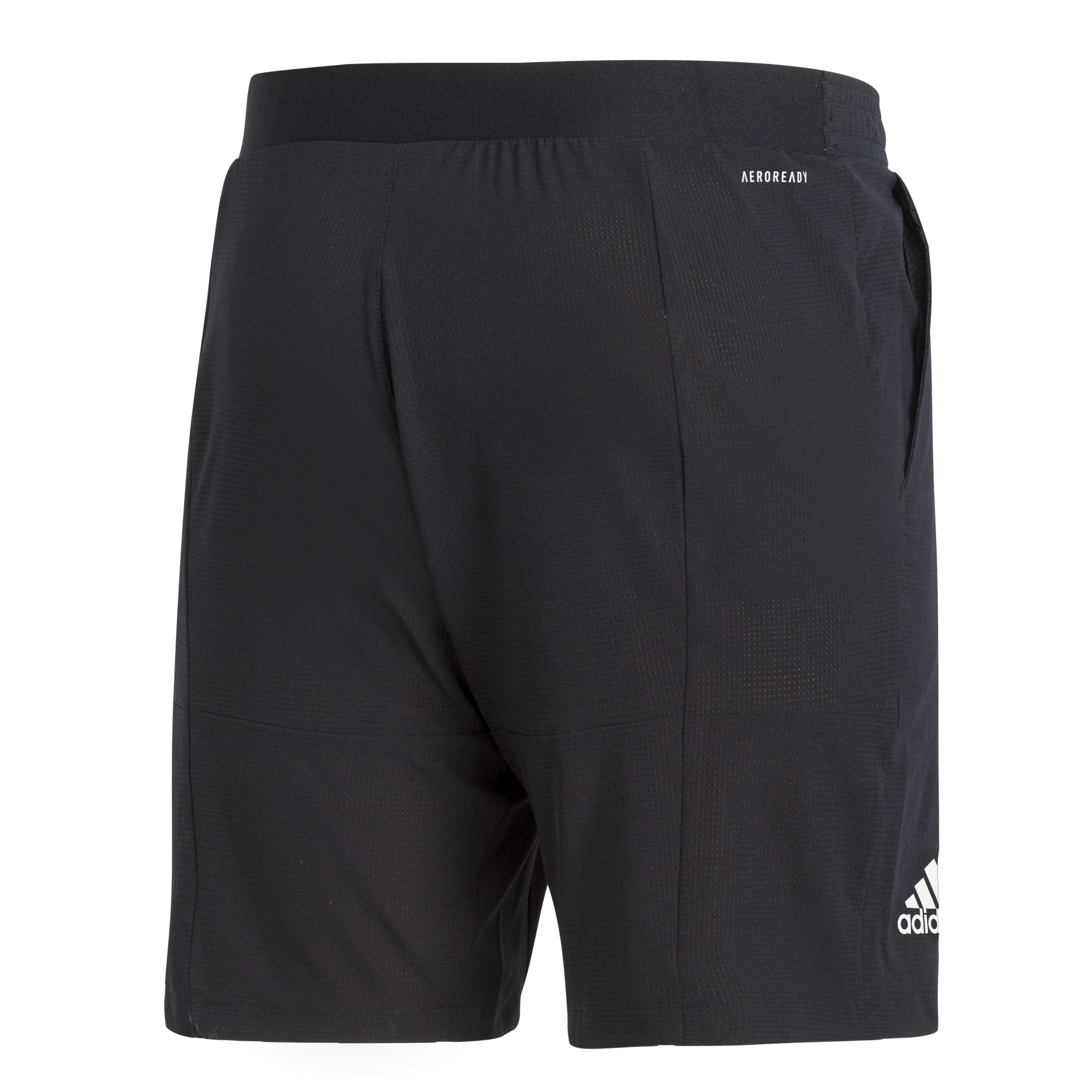 Men`s Ergo 9 Inch Tennis Short Black and White Apparel Adidas