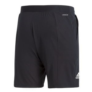 Men`s Ergo 9 Inch Tennis Short Black and White Apparel Adidas