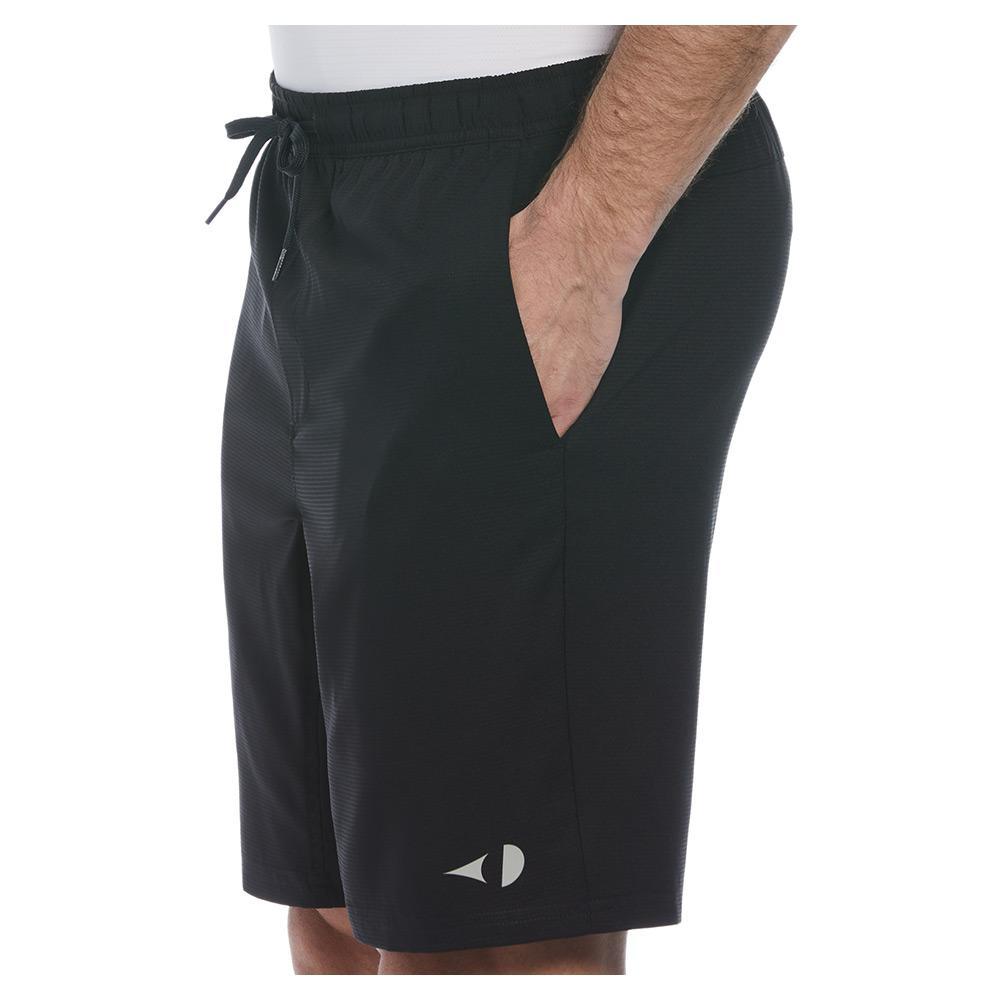 Men`s Solid Athletic 9 Inch Tennis Short Caviar Apparel Grand Slam