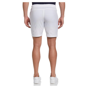 Men`s Solid Athletic 9 Inch Tennis Short Bright White Apparel Grand Slam
