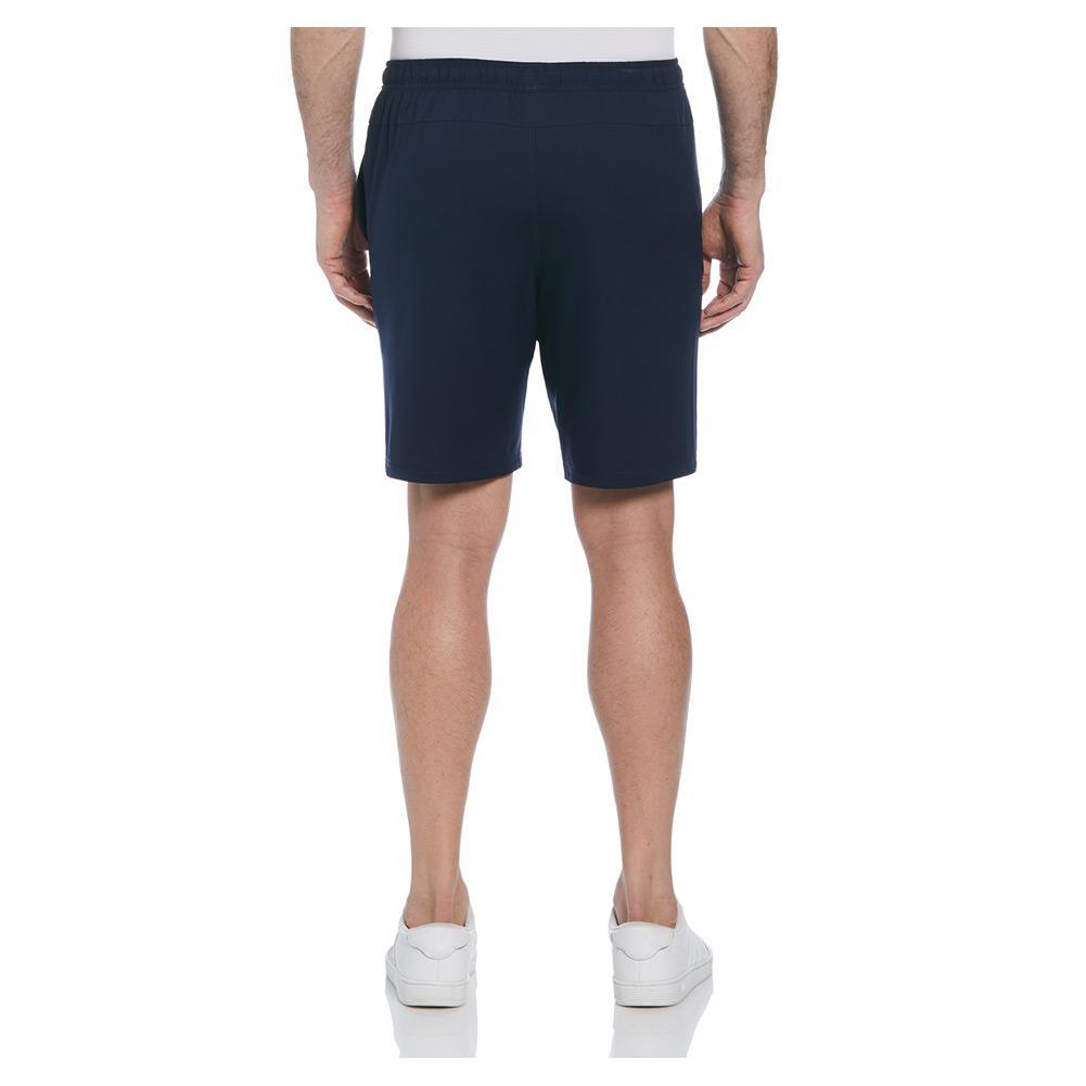 Men`s Solid Athletic 9 Inch Tennis Short Peacoat Apparel Grand Slam