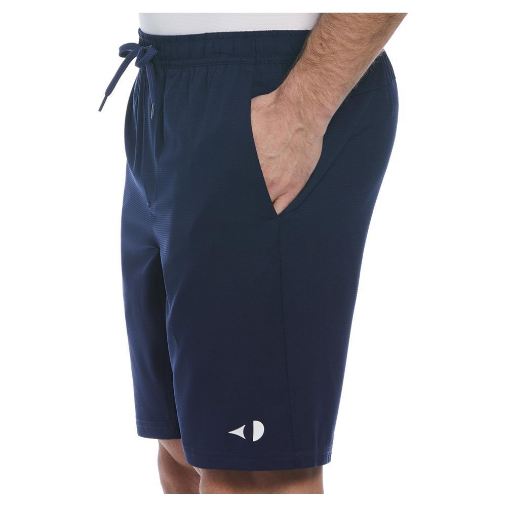 Men`s Solid Athletic 9 Inch Tennis Short Peacoat Apparel Grand Slam