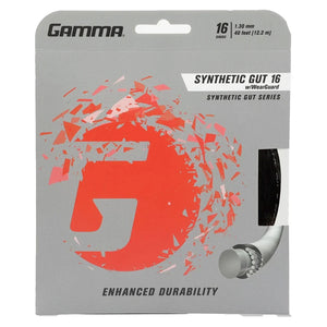 Synthetic Gut with Wearguard 16G Tennis String Strings Gamma