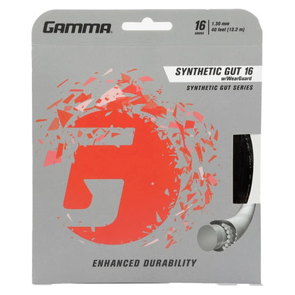 Synthetic Gut with Wearguard 16G Tennis String Strings Gamma