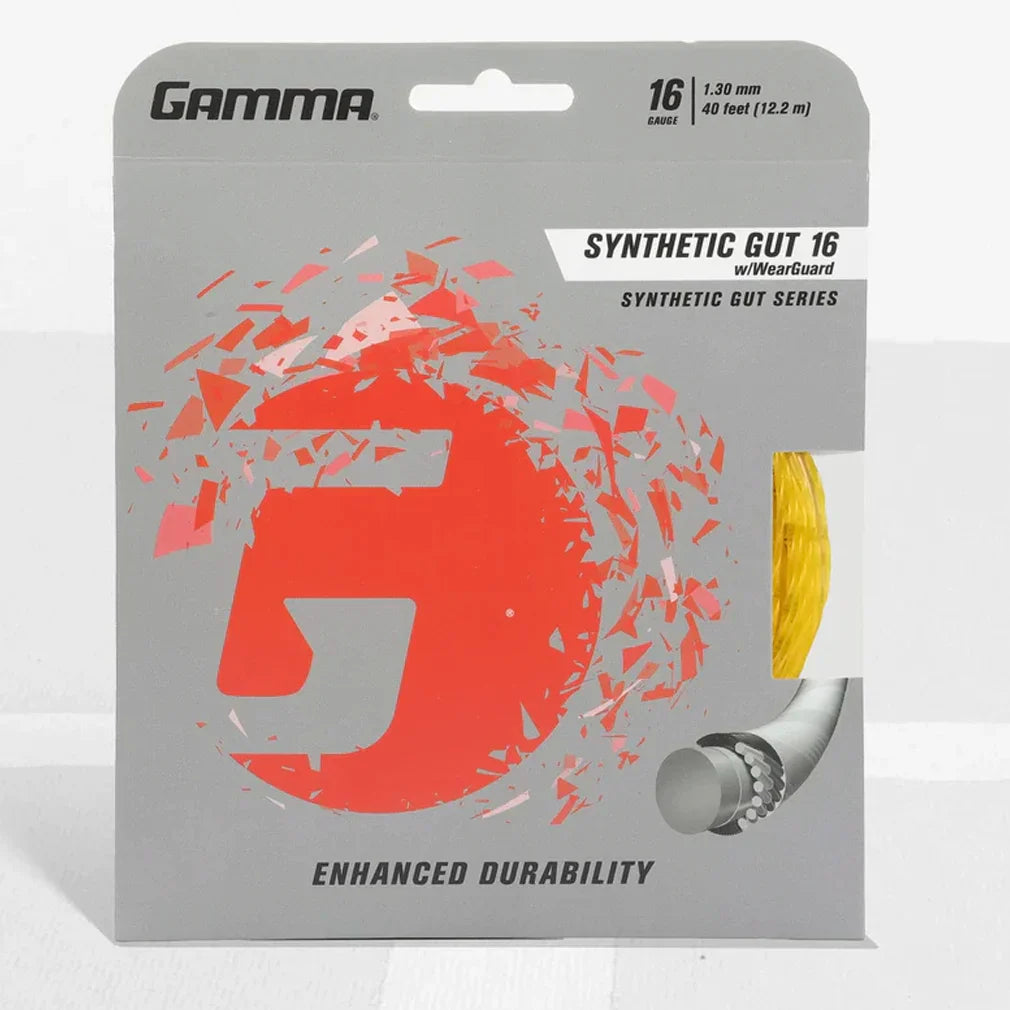 Synthetic Gut with Wearguard 16G Tennis String Strings Gamma