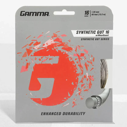 Synthetic Gut with Wearguard 16G Tennis String Strings Gamma