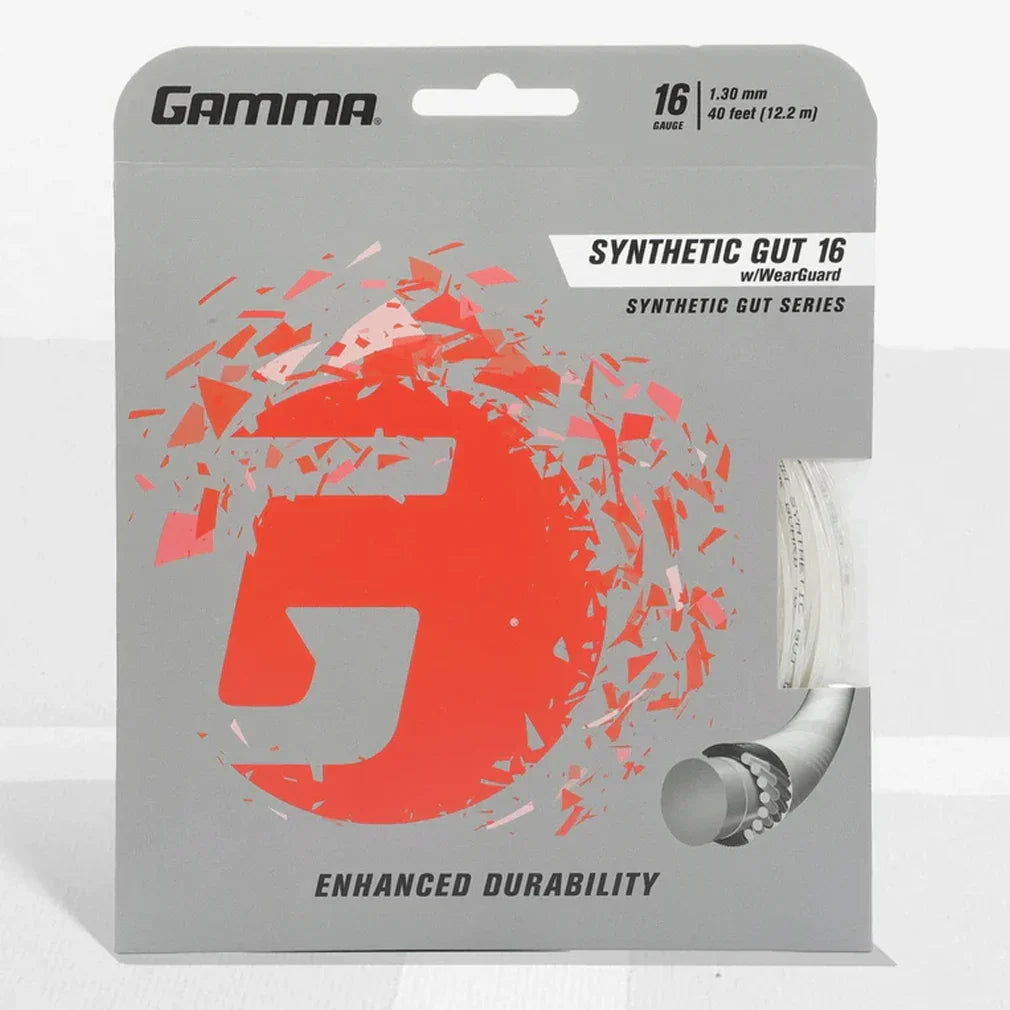 Synthetic Gut with Wearguard 16G Tennis String Strings Gamma