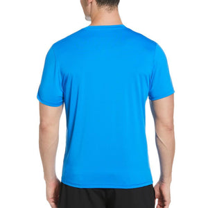 Men`s Short Sleeve Pin Hole Mesh Tennis Crew Electric Blue Lemonade Apparel Grand Slam
