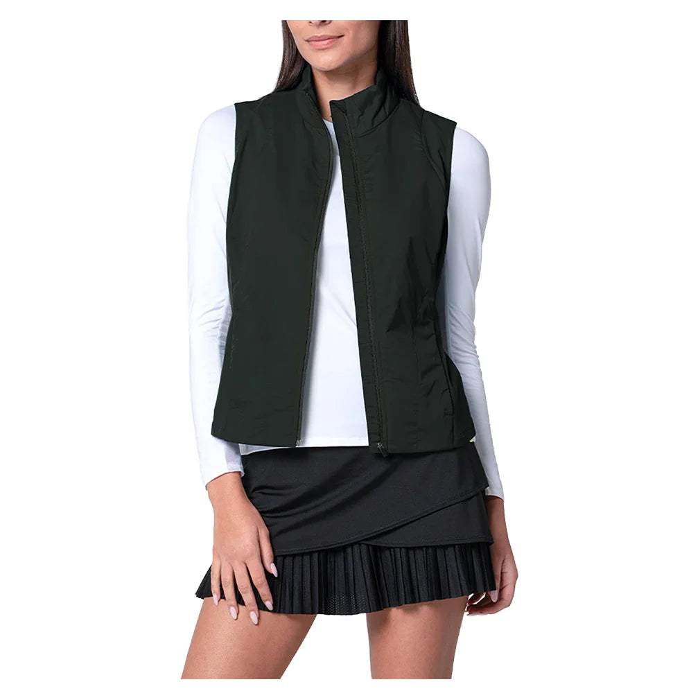 Women`s The Best Tennis Vest Black Apparel Lucky In Love