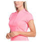 Women`s Swing Zip Short Sleeve Tennis Top Flamingo Apparel Lucky In Love