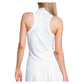 Women`s Seamless Textured Sleeveless Tennis Polo White Apparel Lucky In Love