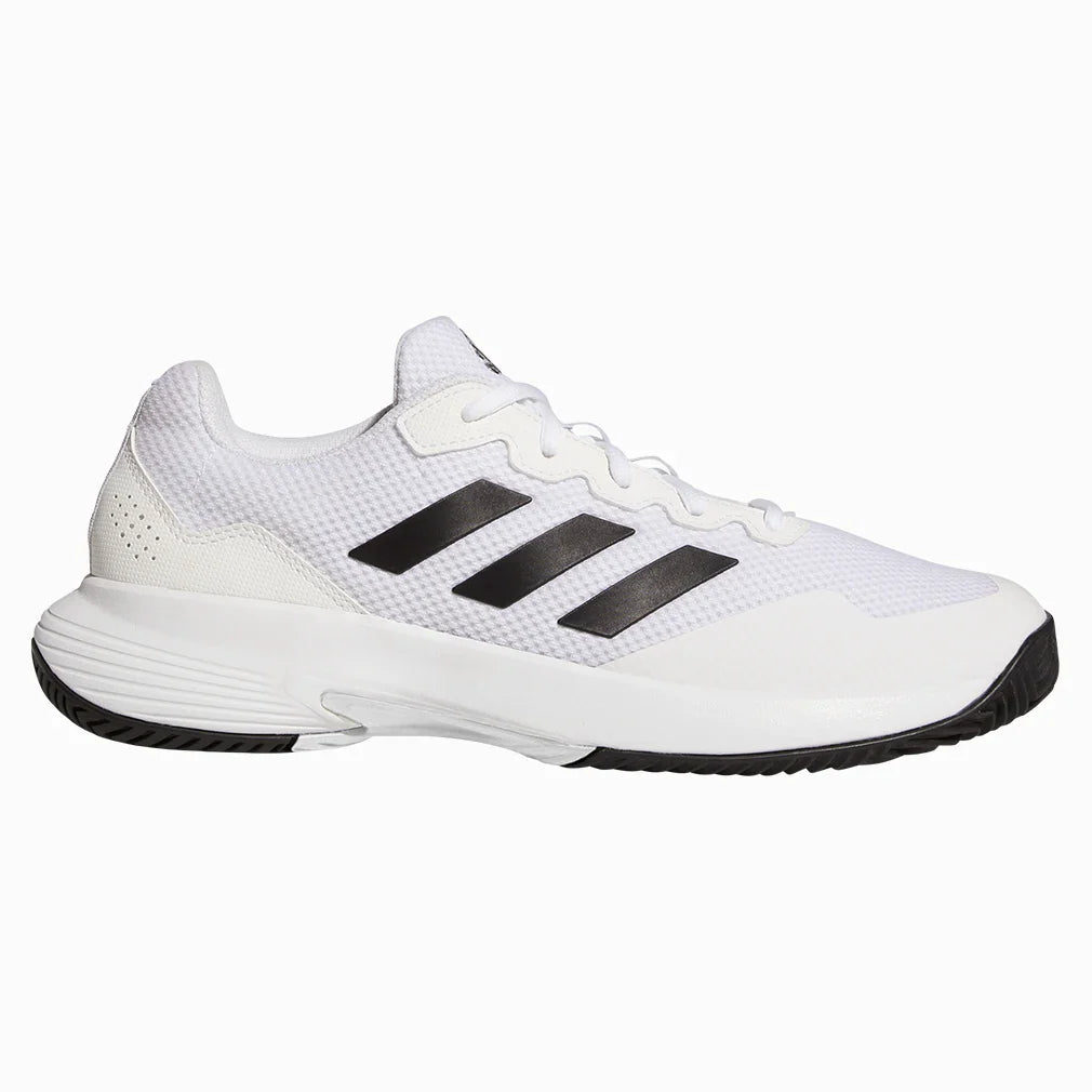 Men`s GameCourt 2 Tennis Shoes Footwear White and Core Black Footwear Adidas