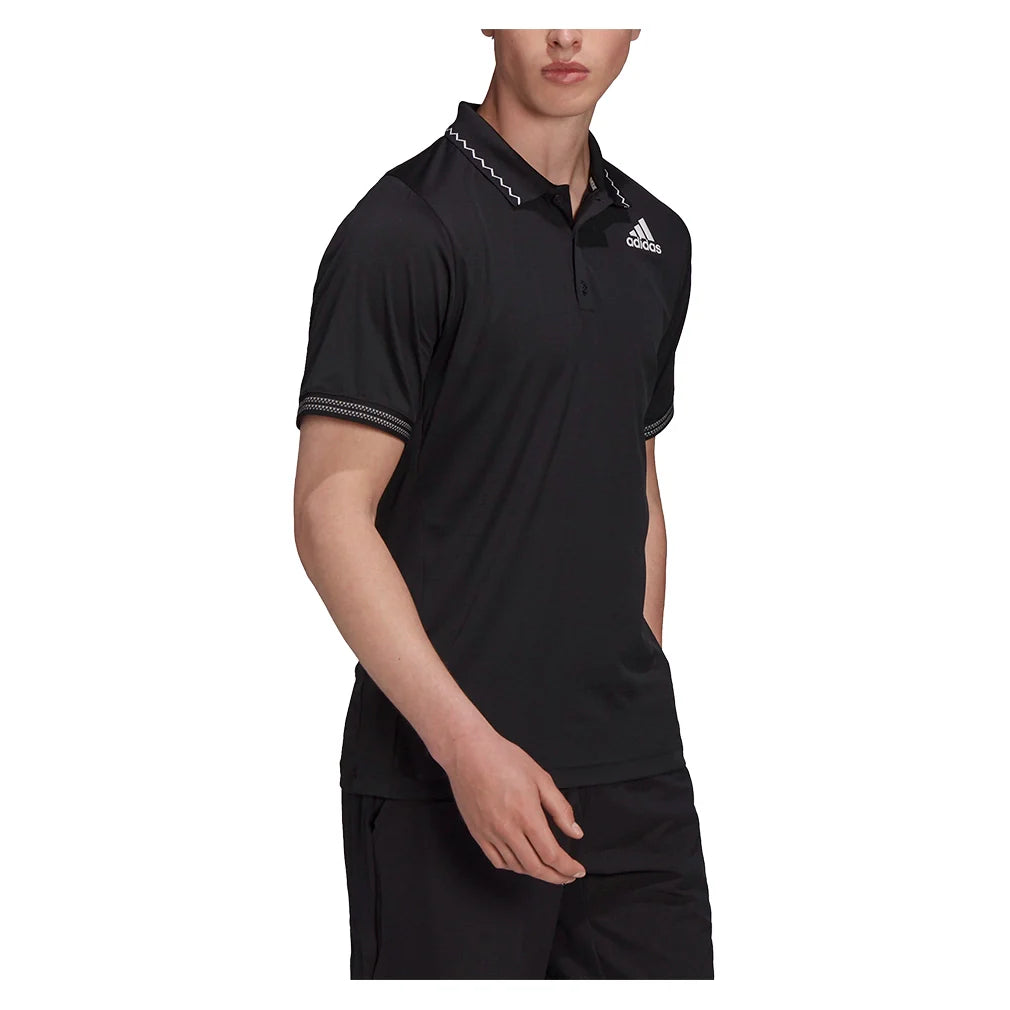 Men`s Primeblue Freelift Tennis Polo Black Apparel Adidas
