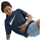 Boys` Multi Dri-FIT Short-Sleeve Training Top Midnight Navy and White Apparel Nike