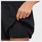 Girls' One Dri-Fit 2in1 3 inch Tennis Shorts Black and White Apparel Nike