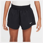 Girls' One Dri-Fit 2in1 3 inch Tennis Shorts Black and White Apparel Nike