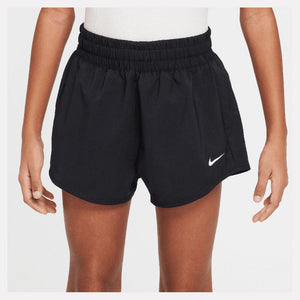 Girls' One Dri-Fit 2in1 3 inch Tennis Shorts Black and White Apparel Nike