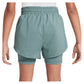 Girls` One Dri-FIT 2-in-1 3 Inch Training Shorts Apparel Nike