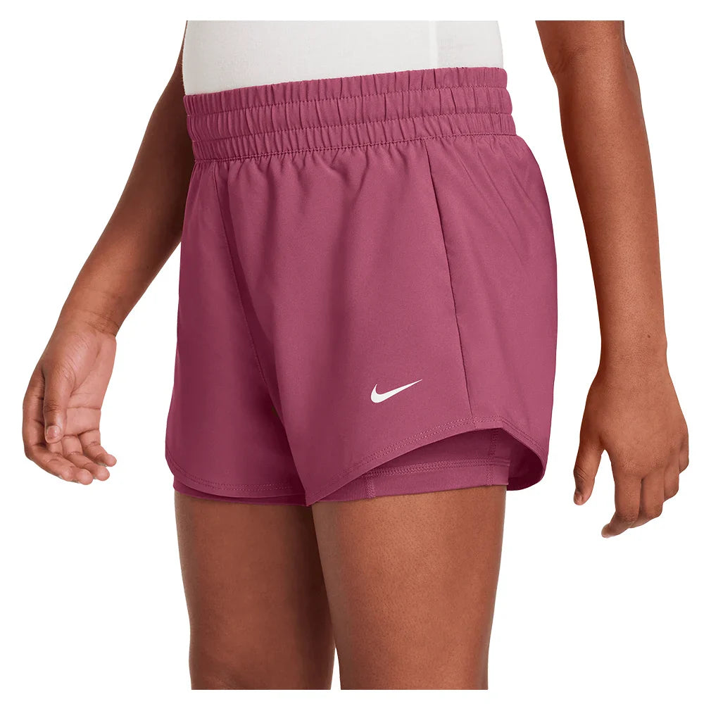 Girls` One Dri-FIT 2-in-1 3 Inch Training Shorts Apparel Nike