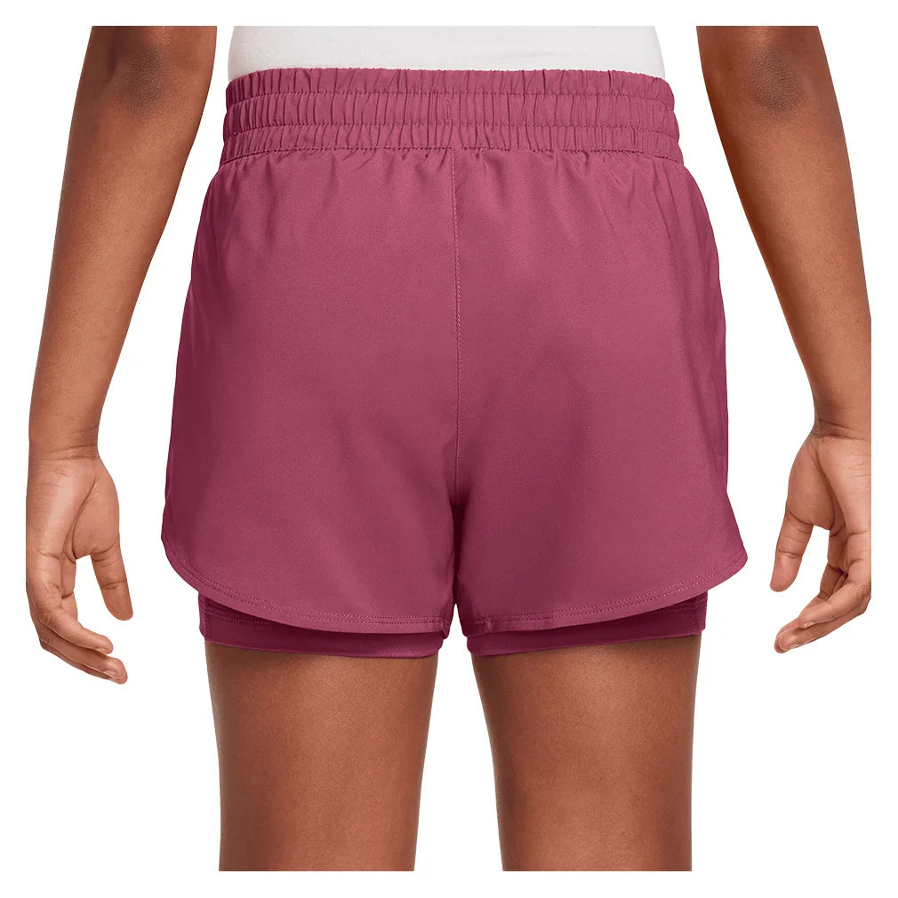Girls` One Dri-FIT 2-in-1 3 Inch Training Shorts Apparel Nike