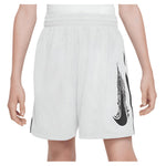 Boys' Dri-Fit Multi Woven Tennis Short White and Black Apparel Nike