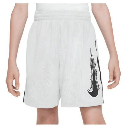 Boys' Dri-Fit Multi Woven Tennis Short White and Black Apparel Nike