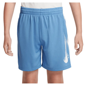 Boys` Dri-FIT Multi Woven Training Short Blue Beyond and White Apparel Nike
