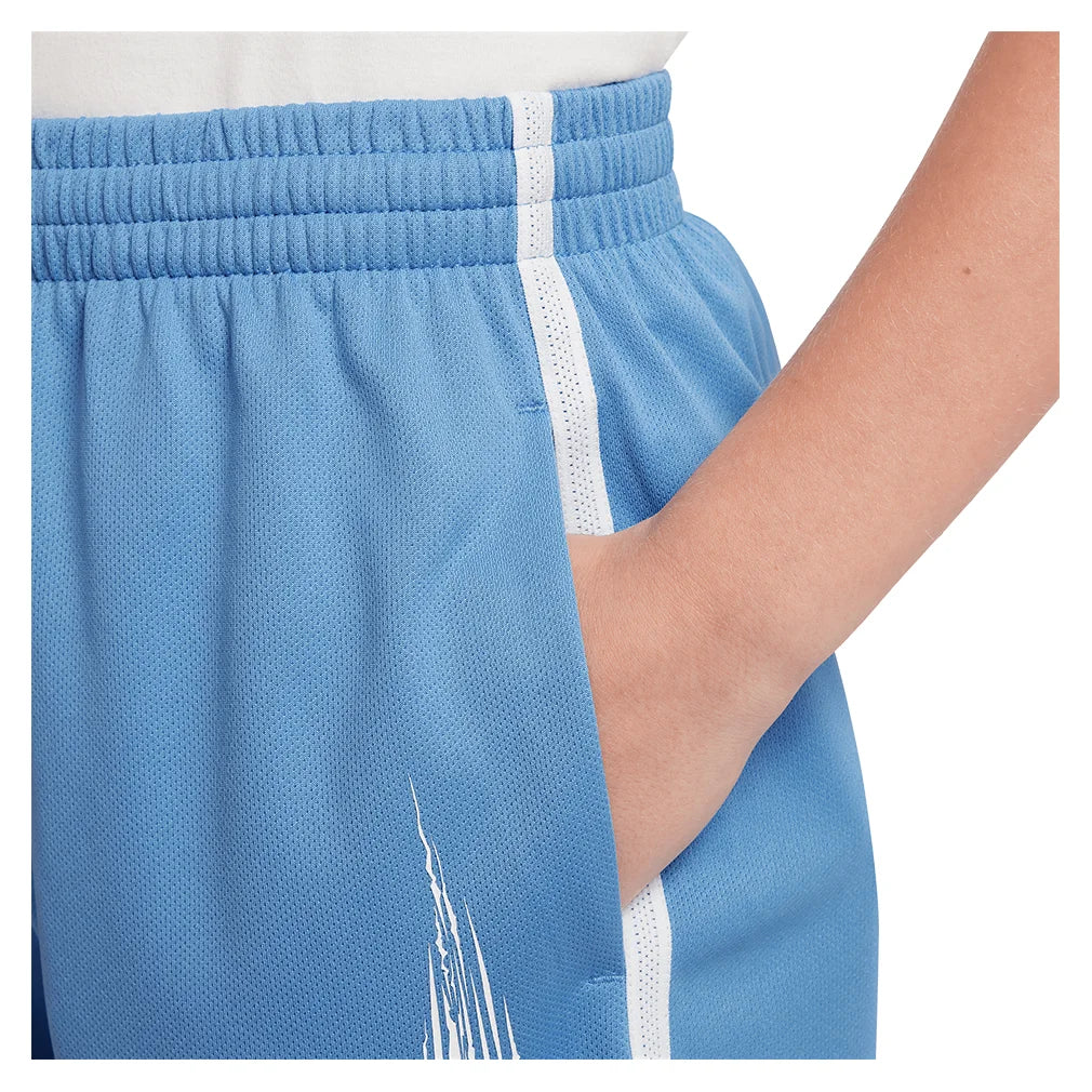 Boys` Dri-FIT Multi Woven Training Short Blue Beyond and White Apparel Nike