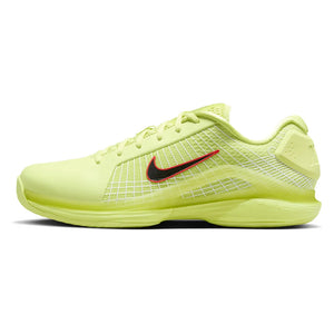 Men`s Vapor 12 Hypersmash Tennis Shoes Light Lemon Twist and Black Footwear Nike
