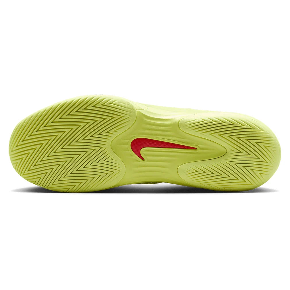 Men`s Vapor 12 Hypersmash Tennis Shoes Light Lemon Twist and Black Footwear Nike