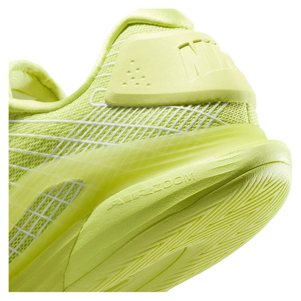 Men`s Vapor 12 Hypersmash Tennis Shoes Light Lemon Twist and Black Footwear Nike