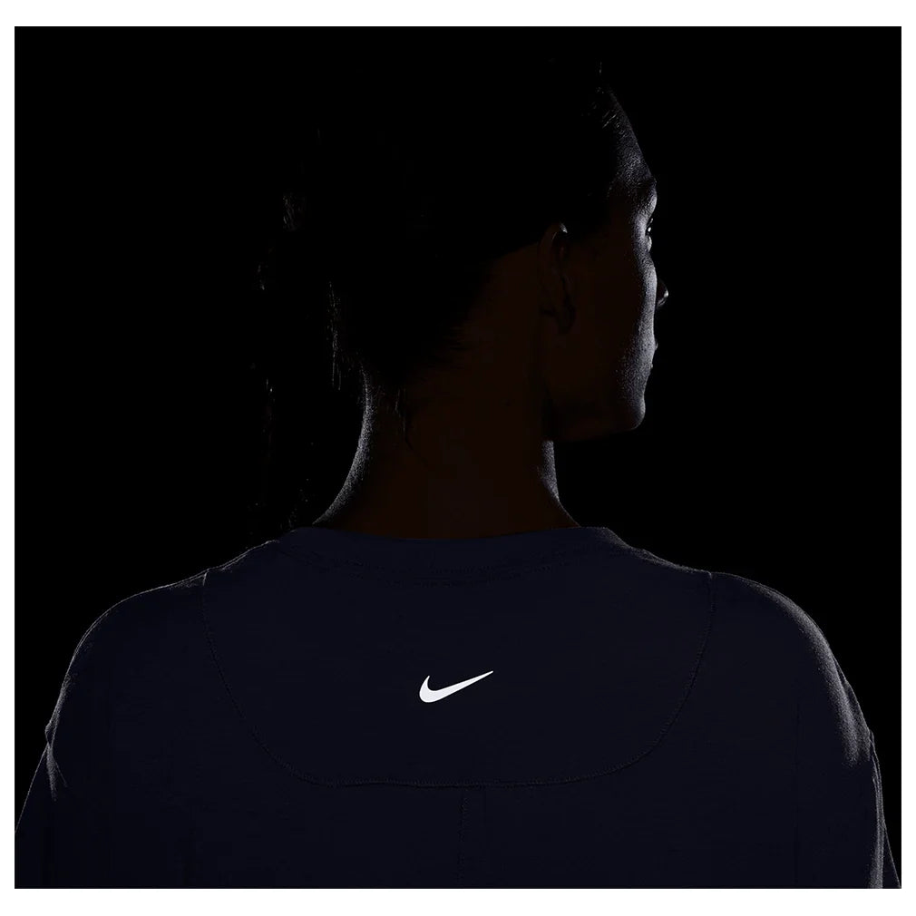 Women`s One Relaxed Dri-FIT Cropped Short Sleeve Top Lilac Ice and Clear Apparel Nike